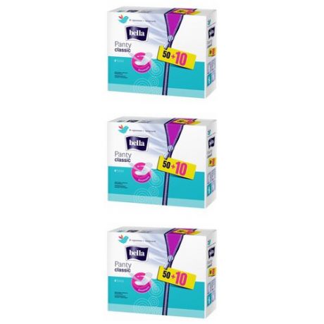 BELLA Прокладки ежедневные PANTY SOFT Classiс 60 шт, 3 упаковки