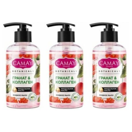 Camay BOTANICALS жидкое мыло Цветы граната 280 мл, 3 шт