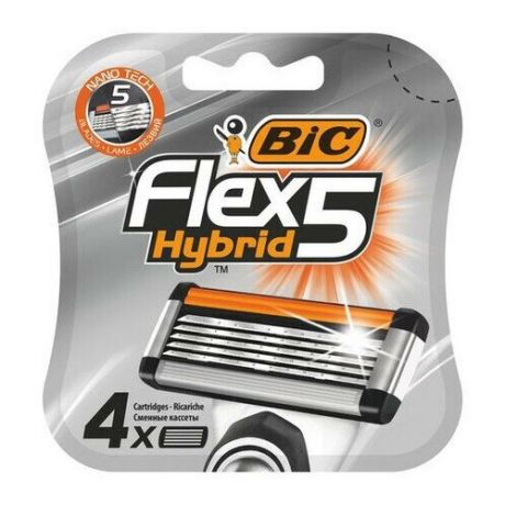 Сменные кассеты Bic Hybrid 5 Flex, 4 шт