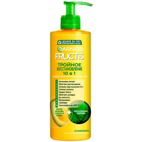 GARNIER Комплексный несмываемый уход Fructis Тройное восстановление 10 в 1, 400 мл