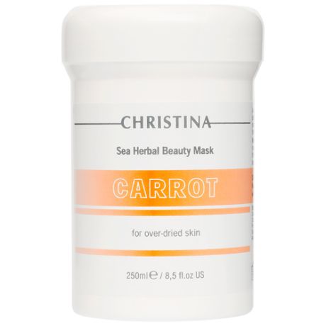 Маска для лица Christina Sea Herbal Beauty Mask Carrot For Over-Dried Skin Морковь, на основе морских трав, для пересушенной кожи, 250 мл