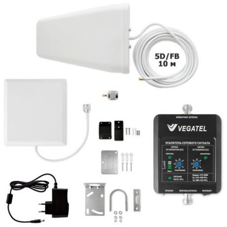 Готовый комплект усиления сотовой связи VEGATEL VT2-900E-kit (дом, LED)