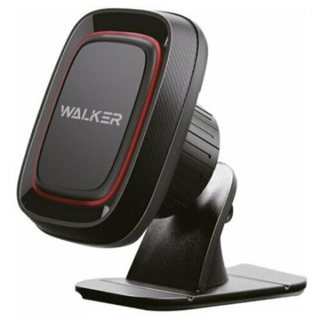 Магнитный держатель для телефона автомобильный WALKER CX-08 на приборную панель, черный / для Apple Iphone Xiaomi Huawei Honor в автомобиль в машину