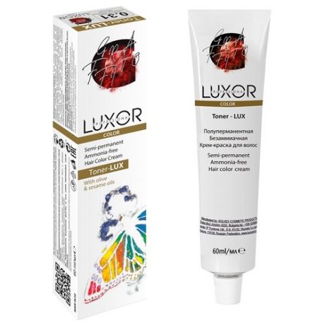 LUXOR Toner-LUX крем-краска для волос, 0.17 Прозрачный пепельный шоколадный, 60 мл