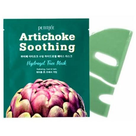 Гидрогелевая маска (набор) для лица Petitfee артишок Artichoke Soothing Hydrogel Face Mask, 5 шт