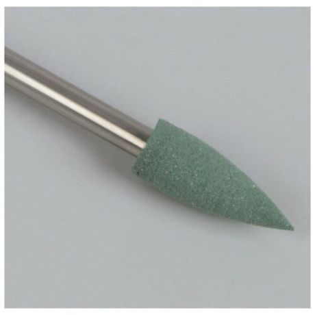 Фреза силиконовая для полировки, жёсткая, 5 × 13 мм, цвет зелёный