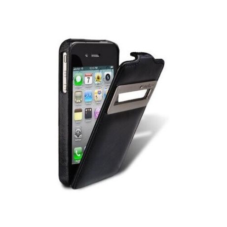 Кожаный чехол Melkco для Apple iPhone 4/4S - Jacka ID Type (Vintage Black) - черный