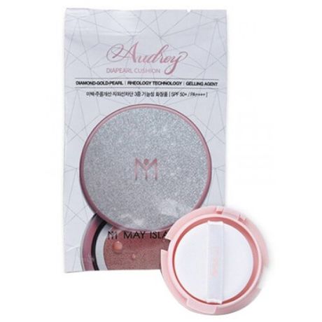 MAY ISLAND Тональный крем Audrey Diapearl Cushion Refill, SPF 50, 15 г, оттенок: 13 light begie