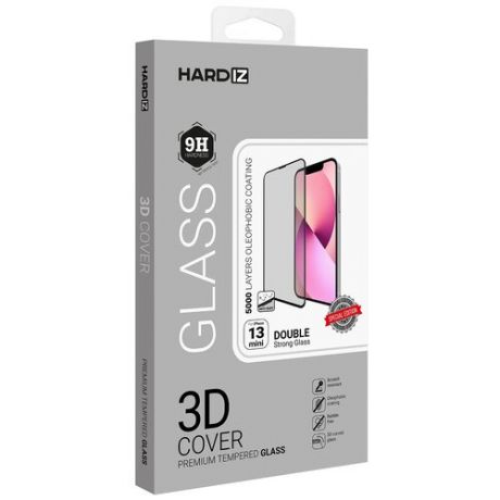 Защитное стекло HARDIZ Premium Tempered Glass for iPhone 13 Mini: 3D Cover - Black