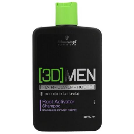 Schwarzkopf Professional [3D] Men Root Activator Shampoo - Шварцкопф Шампунь активатор роста волос, 250 мл -