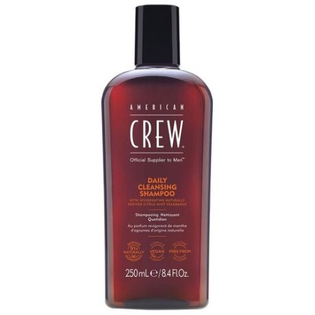 American Crew шампунь Daily Cleansing очищающий для ежедневного ухода за нормальными и жирными волосами, 250 мл