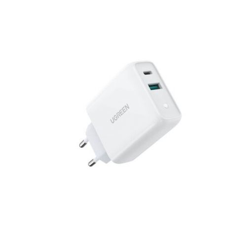 Сетевое зарядное устройство Ugreen USB A + USB C 36W Wall Charger, цвет белый (60468)