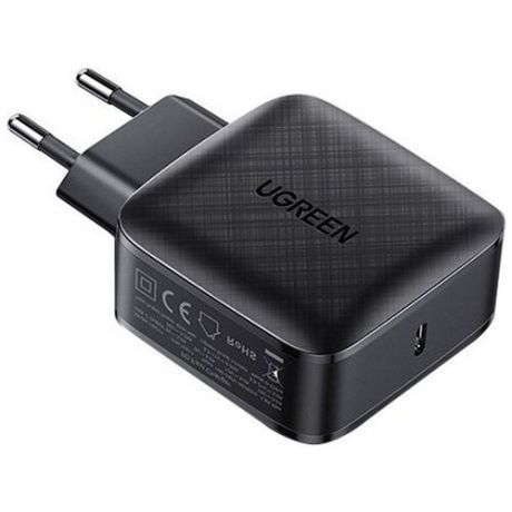 Сетевое зарядное устройство UGREEN CD217-70817 1 USB-C GaN Tech PD 65W Fast Charger Black