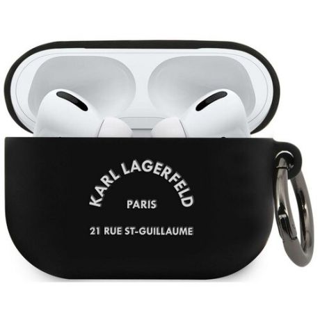 Чехол Karl Lagerfeld Silicone Case (KLACAPSILRSGBK) для AirPods Pro (Black)