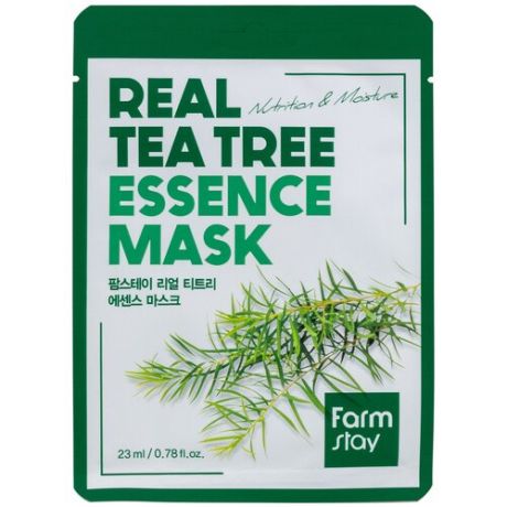 Farmstay Real Tea Tree Essence Mask тканевая маска с экстрактом чайного дерева, 23 мл