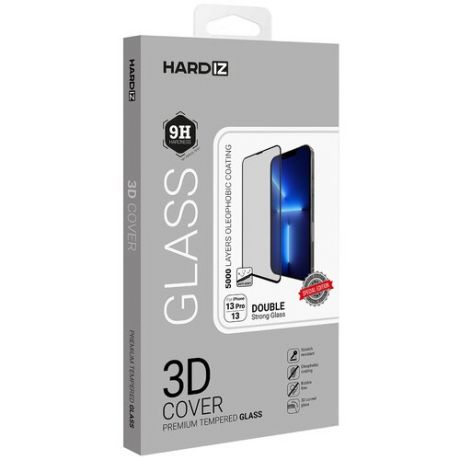 Защитное стекло HARDIZ Premium Tempered Glass for iPhone 13/13 Pro: 3D Cover - Black