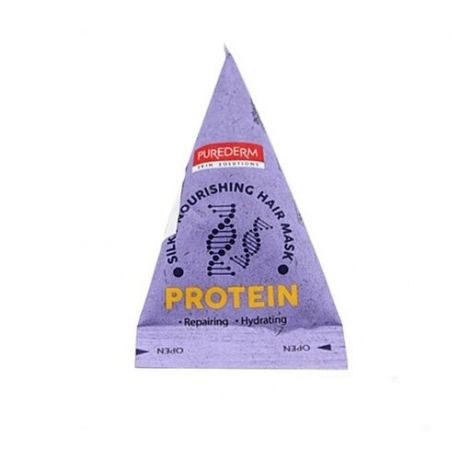 Purederm Silky Nourishing Hair Mask Protein Питающая восстанавливающая маска для волос с протеином в пирамидках, 5шт по 20 гр