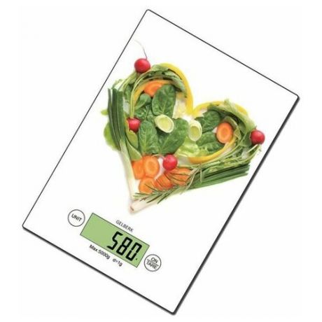 Кухонные весы Gelberk GL-261 белый/зеленый