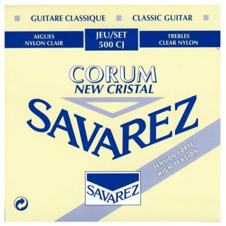 Струны для классической гитары Savarez 500CJ Corum New Cristal Blue high tension