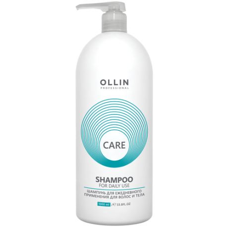 Шампунь для волос и тела OLLIN Care For daily use, 1 л