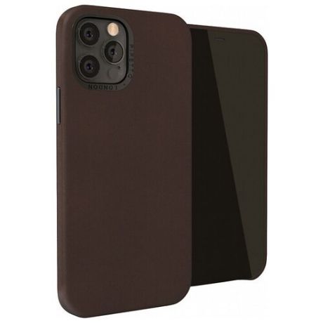 Чехол Pipetto Magnetic Leather Case + Mount для iPhone 12/12 Pro (6.1), коричневый (P063-71-O)