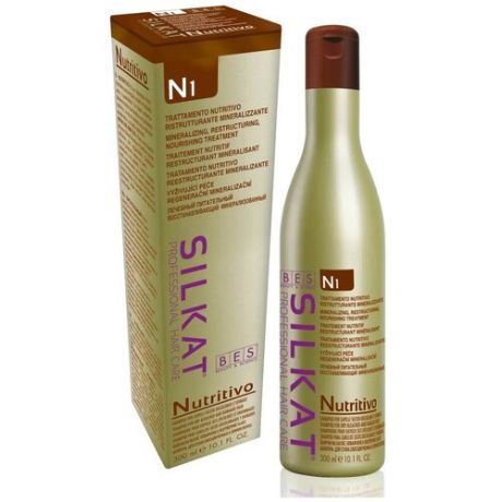 BES шампунь для волос питательный SILKAT NUTRITIVO N1 300 мл / профессиональная Итальянская косметика для волос