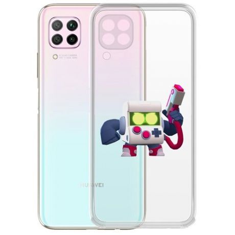 Чехол-накладка Clear Case Brawl Stars-8-БИТ классический для Huawei P40 Lite/Nova 6 SE/Nova 7i