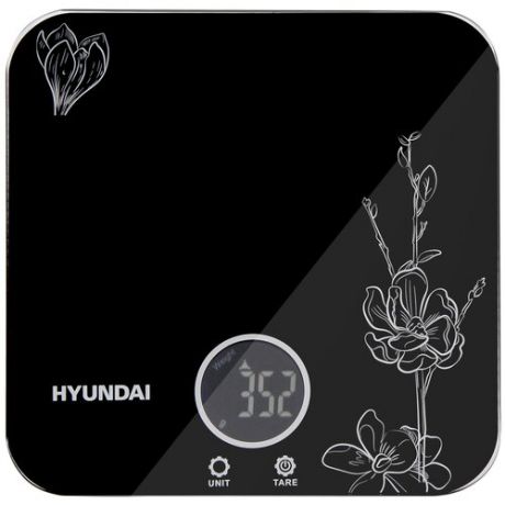 Весы кухонные электронные Hyundai HYS-KG421, 5 кг, черный