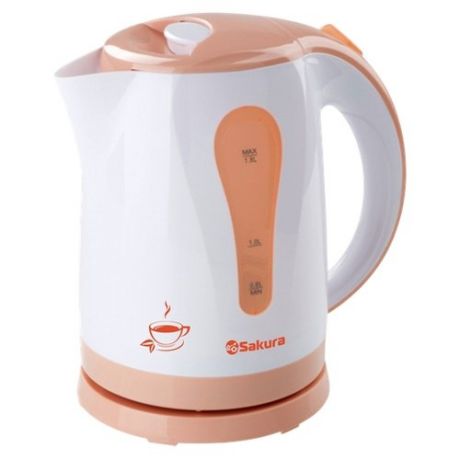 Чайник Sakura SA-2326A , белый/оранжевый