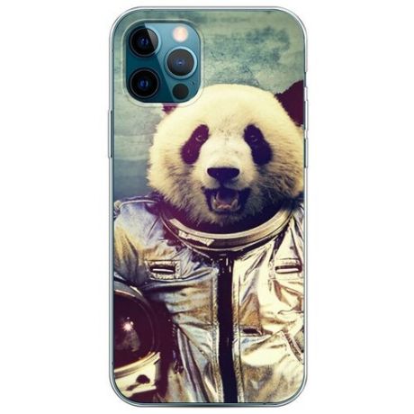 Силиконовый чехол "Улыбка панды" на Apple iPhone 12 Pro / Айфон 12 Про