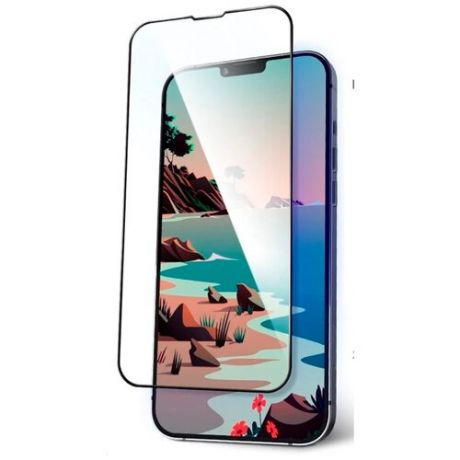 Полноэкранное защитное стекло для телефона Apple iPhone 13 mini / Стекло на Эпл Айфон 13 мини / Стекло на весь экран / Full Glue от 3D до 21D (черный)