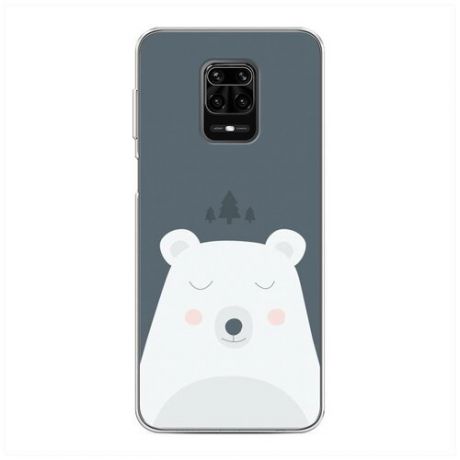 Силиконовый чехол "Бурый медведь арт" на Xiaomi Redmi Note 9S / Сяоми Редми Нот 9S