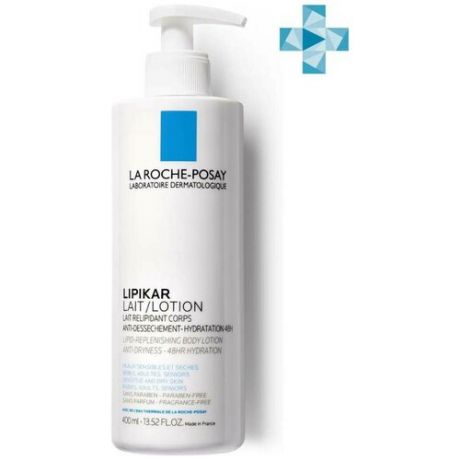 LA ROCHE-POSAY / LIPIKAR Lait Молочко для тела для сухой и очень сухой кожи младенцев, детей и взрослых, 400 мл