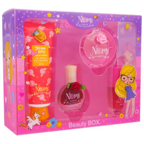 NOMI Подарочный набор детской косметики в коробка из пластика - Gift Box "Розовая Карамелька №10