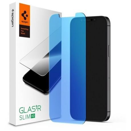 Защитное стекло SPIGEN для iPhone 12 Pro Max - Glas. tR Antiblue HD - Прозрачный - 1 шт - AGL01470
