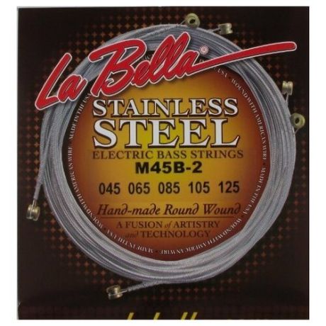 La Bella Bass Stainless Steel 5 String M45B2 (45-125) струны для бас-гитары, 5 струн
