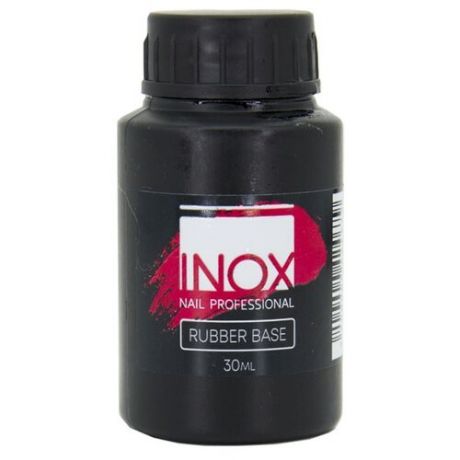 INOX nail professional Базовое покрытие Rubber base, прозрачный, 30 мл