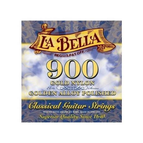 La Bella Elite Gold Nylon Polished Golden Alloy 900 струны для классической гитары