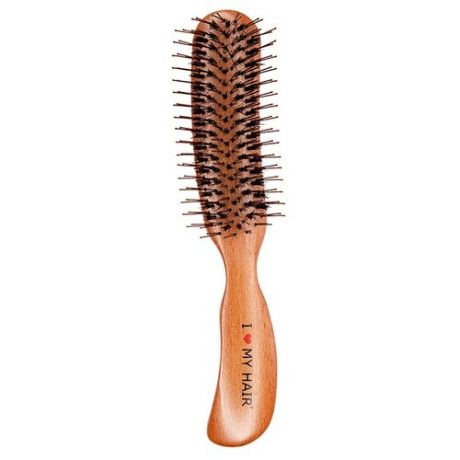 I LOVE MY HAIR Деревянная щетка для укладки сухих волос с эргономичной ручкой Shine Brush 17280, 21 см
