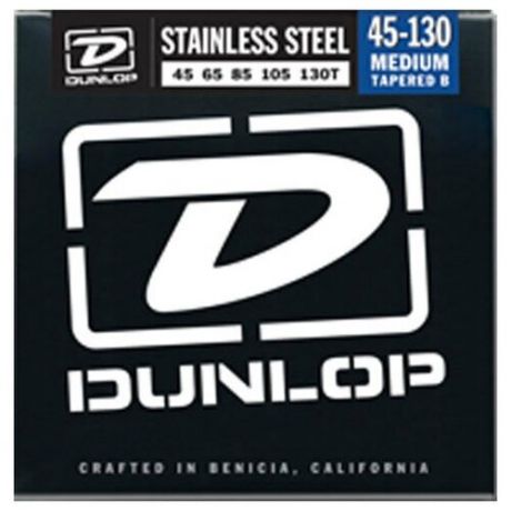 Dunlop Electric Bass Stainless Steel Medium 5 String Tapered B DBS45130T (45-130) струны для бас-гитары, 5 струн