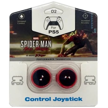 Высокие накладки на стики для геймпада PS5 FPS Spider Man Miles Morales D2, 2 шт.