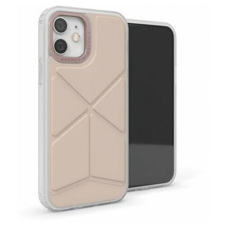Чехол Pipetto Origami Snap - iPhone 12/12 Pro (6.1), пыльно-розовый (P061-112-O)