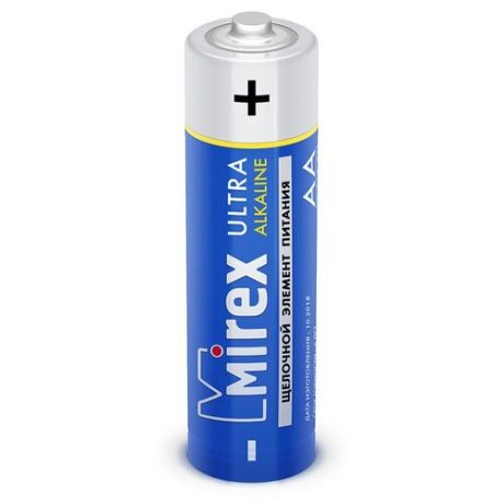 Батарея щелочная Mirex LR6 / AA 1,5V 4 шт (4/40/720), shrink