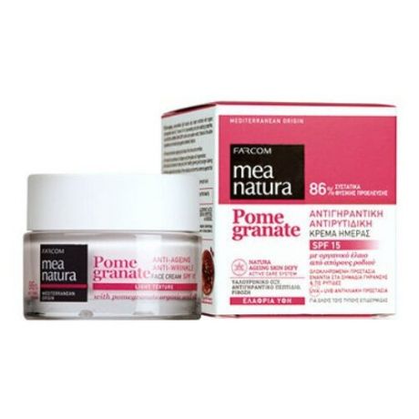 Крем Mea Natura Pomegranate Anti-Ageing, Anti-Wrinkle Face Day Cream SPF15 для лица, 50 мл