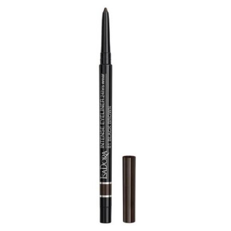 IsaDora Водостойкий карандаш для век Intense Eyeliner 24 Hrs Wear, оттенок 61 Black Brown