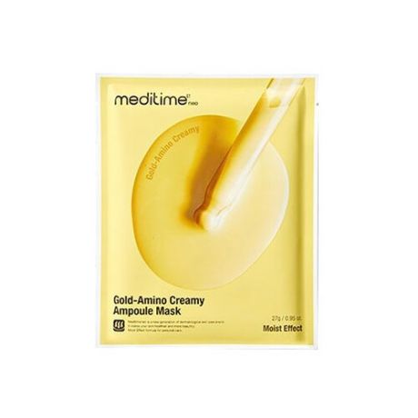 Meditime Маска тканевая питательная с аминокислотами Gold Amino Creamy Ampoule Mask, 27 г