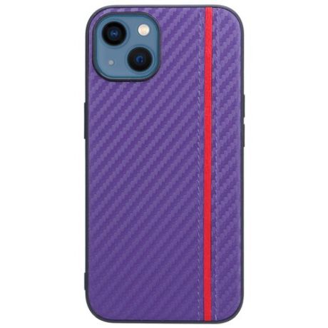 Чехол накладка для Apple iPhone 13, G-Case Carbon, фиолетовая