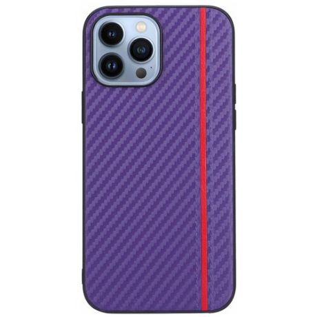 Чехол накладка для Apple iPhone 13 Pro Max, G-Case Carbon, красная