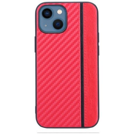 Чехол накладка для Apple iPhone 13 mini, G-Case Carbon, красная