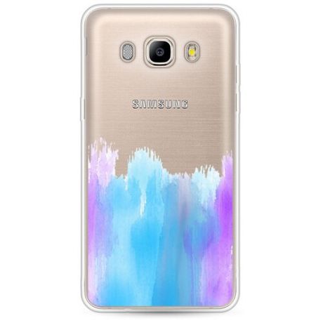 Силиконовый чехол Голубые мазки краски на Samsung Galaxy J7 2016 / Самсунг Галакси Джей 7 2016